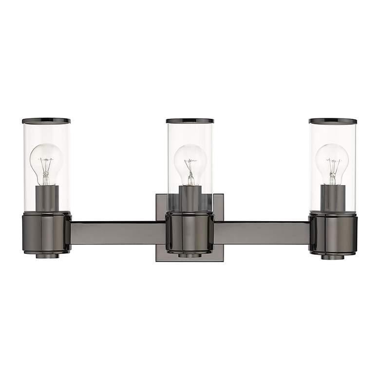 Image 3 3 Light Black Chrome Vanity Sconce more views