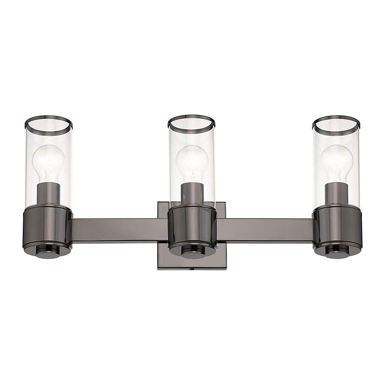 Image 4 3 Light Black Chrome Vanity Sconce more views
