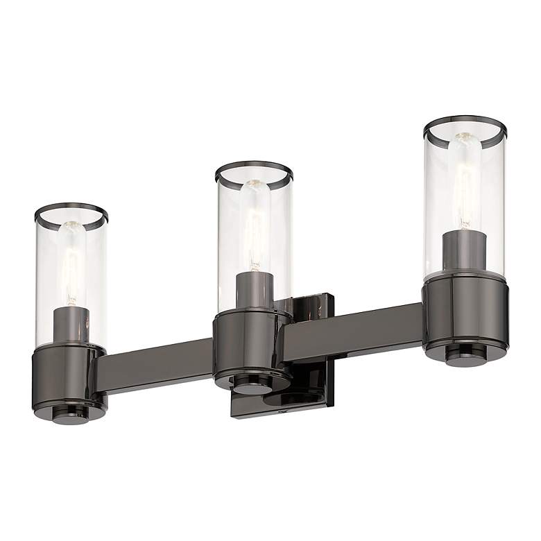 Image 6 3 Light Black Chrome Vanity Sconce more views