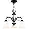 3 Light Black Convertible Dinette Chandelier/Ceiling Mount