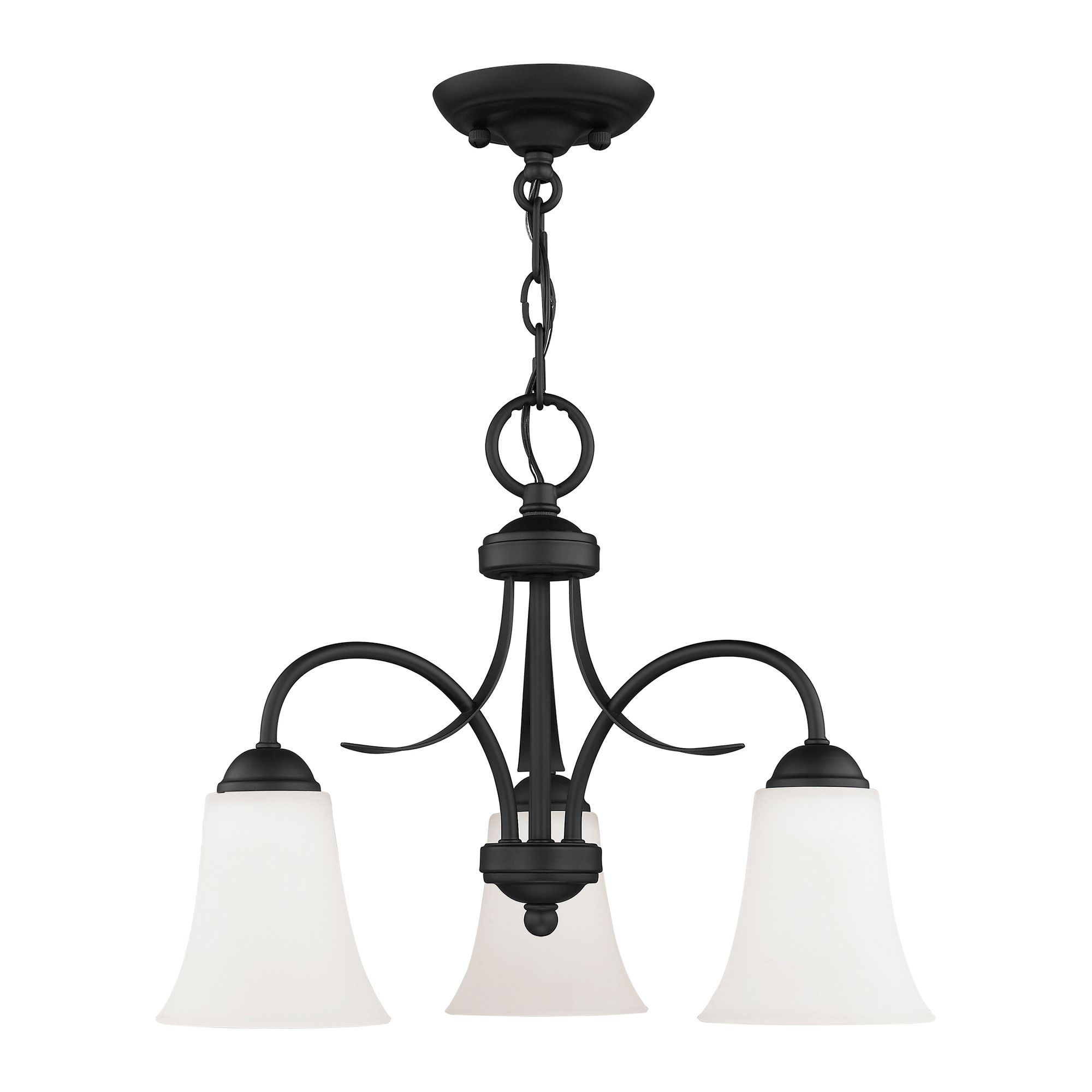 Image 3 3 Light Black Convertible Dinette Chandelier/Ceiling Mount more views