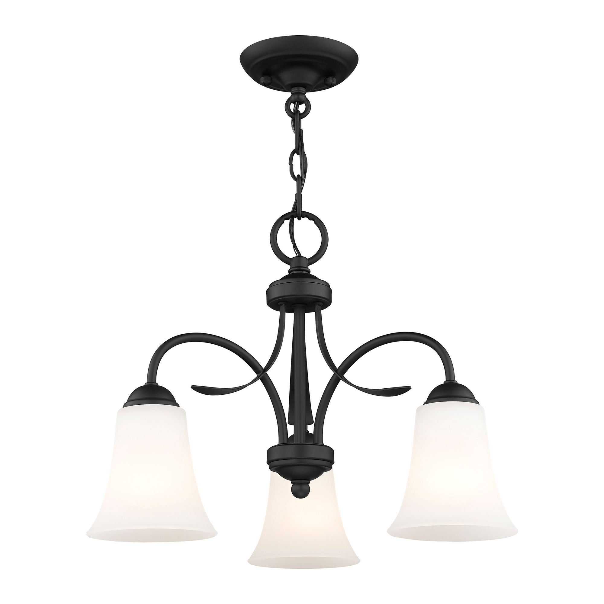 Image 4 3 Light Black Convertible Dinette Chandelier/Ceiling Mount more views