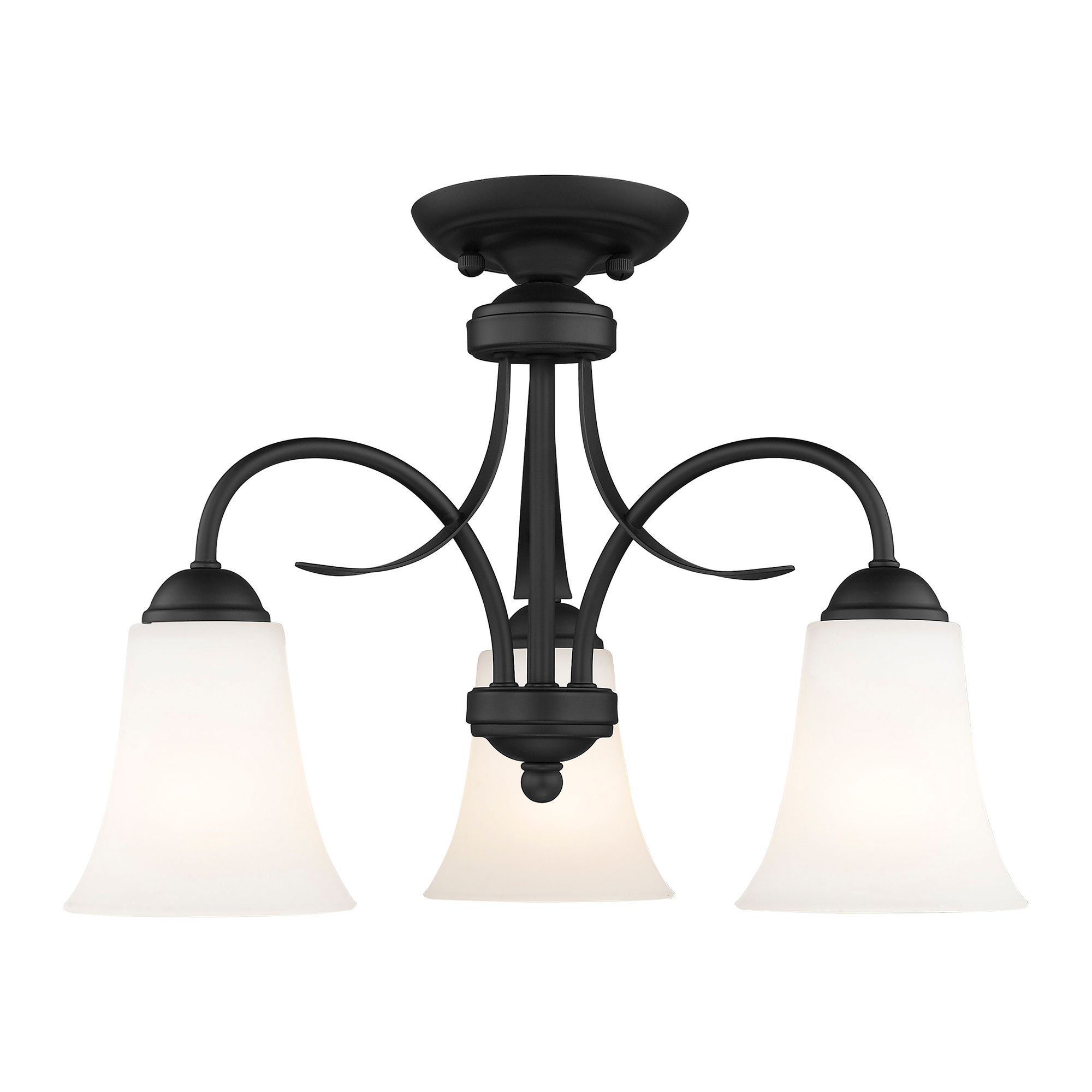 Image 7 3 Light Black Convertible Dinette Chandelier/Ceiling Mount more views
