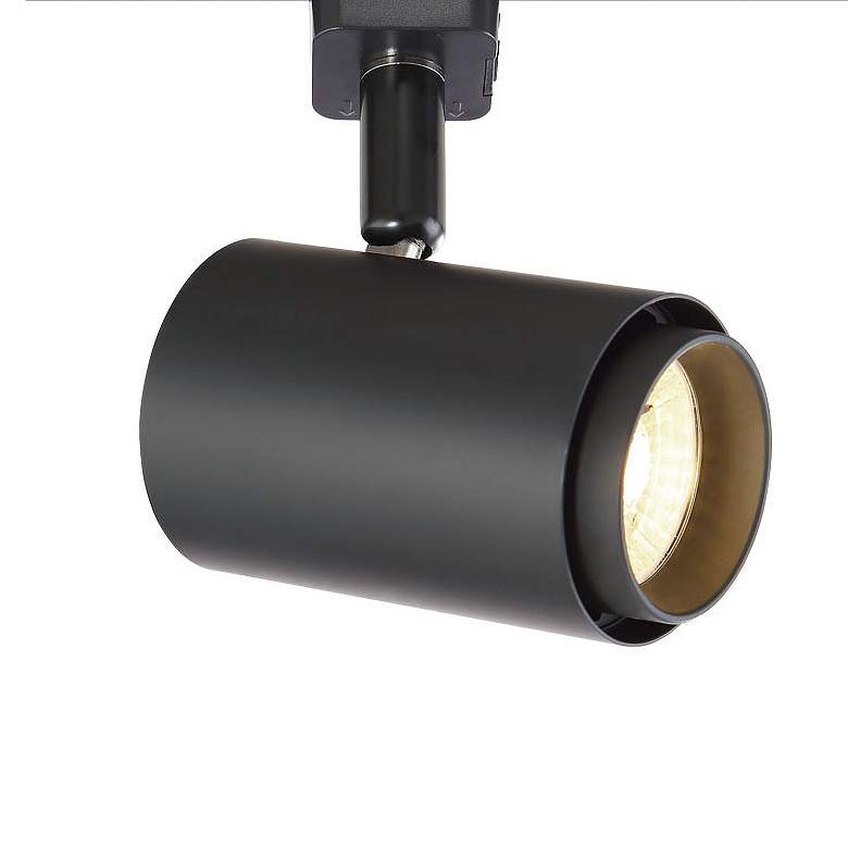 Image 2 3-Light Black Cylinder 10W LED Floating Canopy Track Kit more views