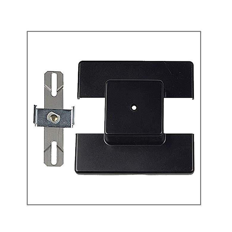 Image 3 3-Light Black Cylinder 10W LED Floating Canopy Track Kit more views