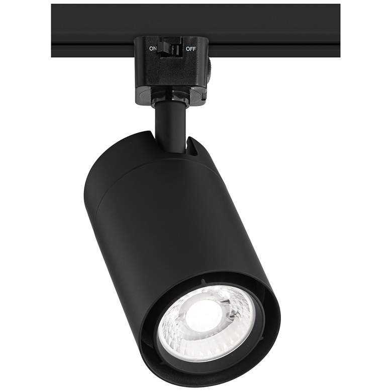 Image 2 3-Light Black Cylinder 15W LED Floating Canopy Track Kit more views