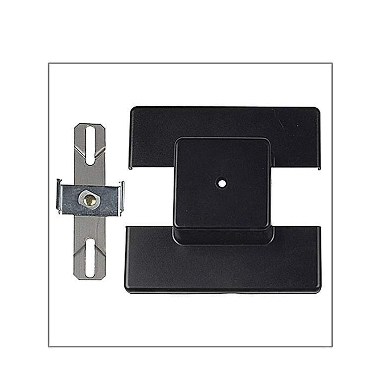 Image 3 3-Light Black Cylinder 15W LED Floating Canopy Track Kit more views