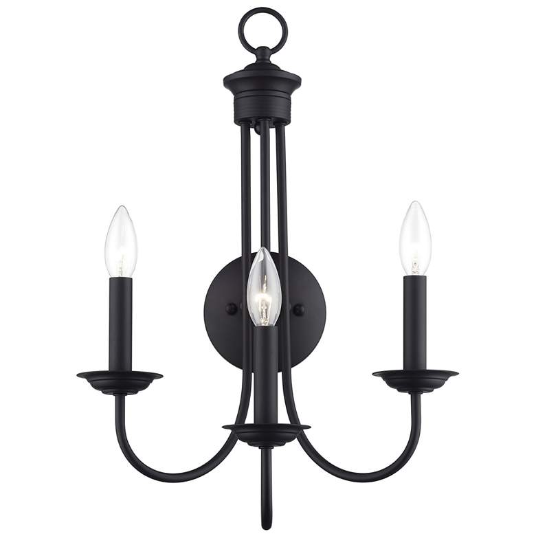 Image 1 3 Light Black Extra Large Wall Sconce