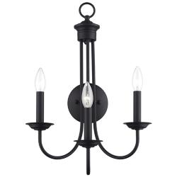 3 Light Black Extra Large Wall Sconce