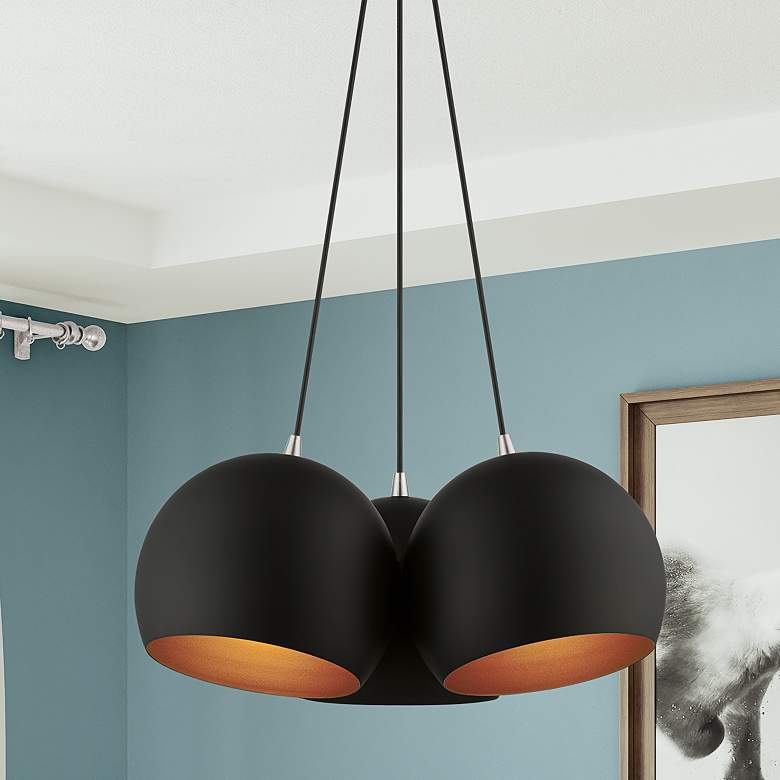 Image 2 3 Light Black Globe Pendant