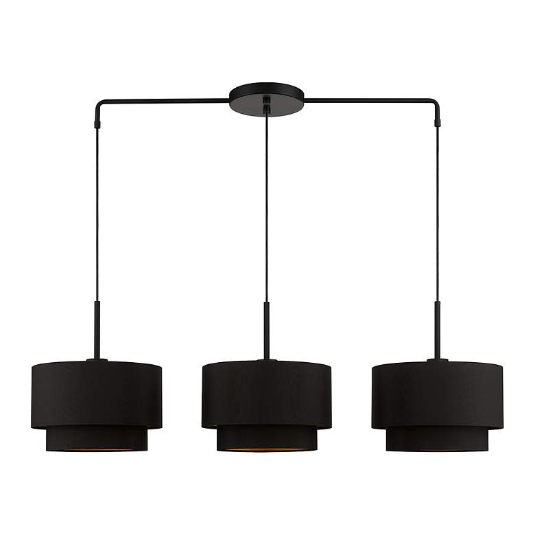 Image 4 3 Light Black Large Linear Chandelier more views