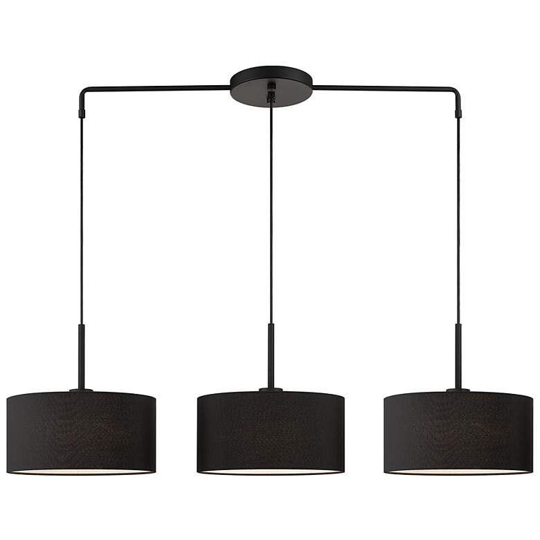 Image 2 3 Light Black Large Linear Chandelier