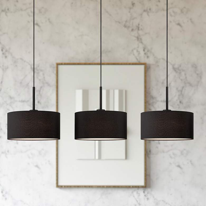 Image 1 3 Light Black Large Linear Chandelier