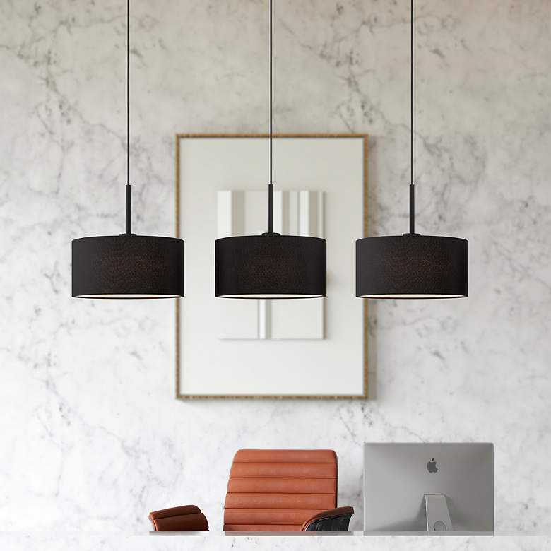 Image 3 3 Light Black Large Linear Chandelier more views