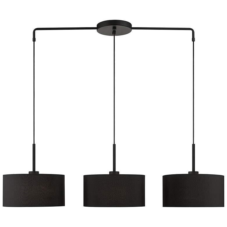 Image 5 3 Light Black Large Linear Chandelier more views