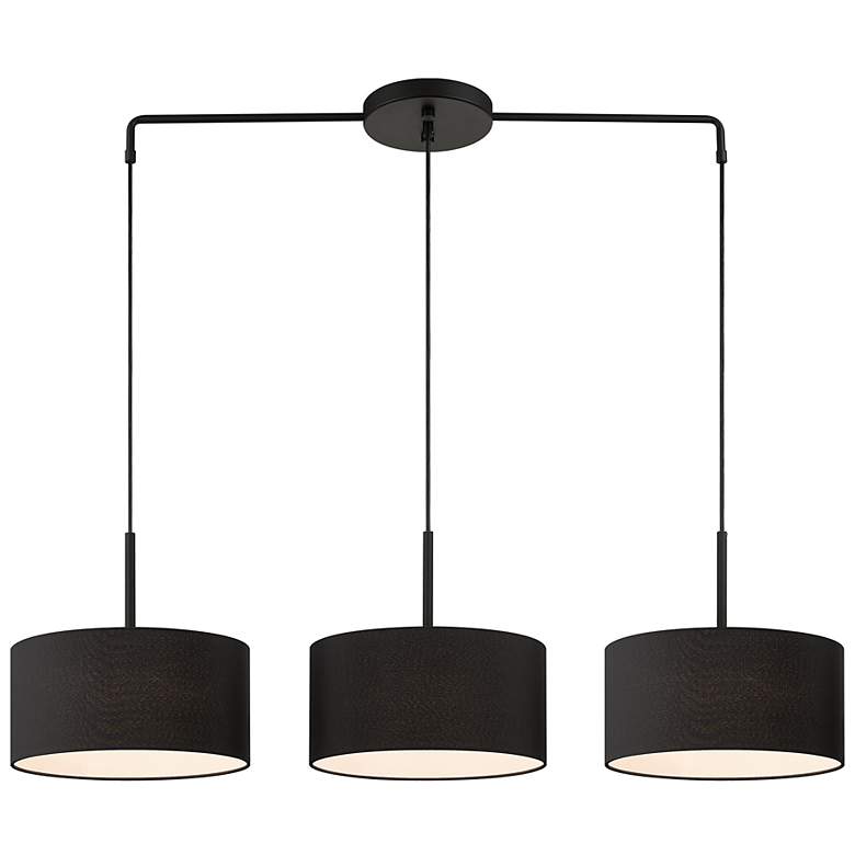 Image 6 3 Light Black Large Linear Chandelier more views