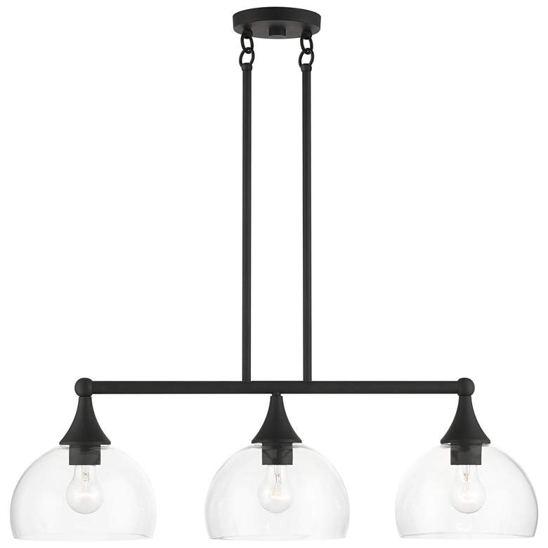 Image 2 3 Light Black Linear Chandelier