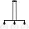 3 Light Black Linear Chandelier