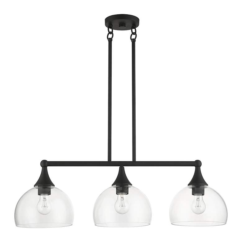 Image 4 3 Light Black Linear Chandelier more views