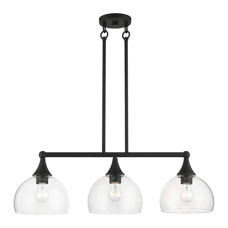 Image 5 3 Light Black Linear Chandelier more views