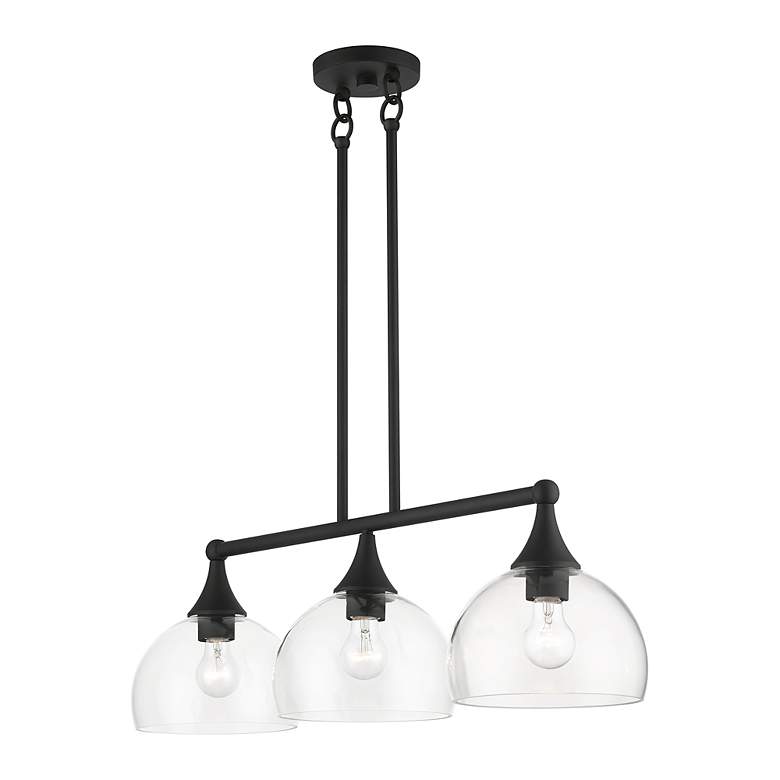 Image 6 3 Light Black Linear Chandelier more views