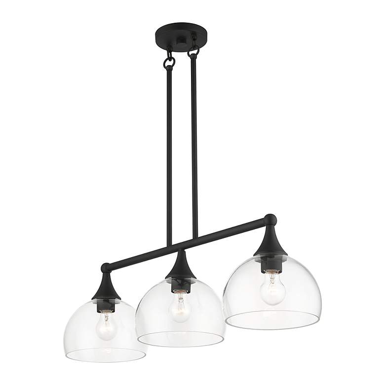 Image 7 3 Light Black Linear Chandelier more views
