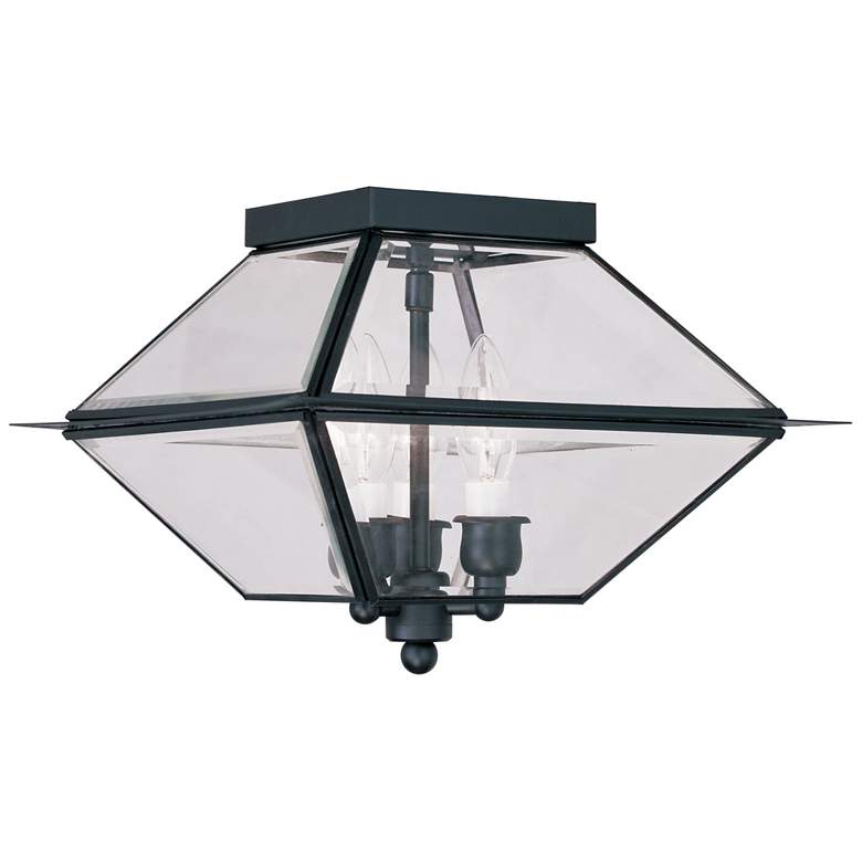 Image 1 3 Light Black Outdoor Ceiling Mount