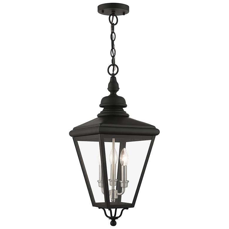 Image 2 3 Light Black Outdoor Large Pendant Lantern