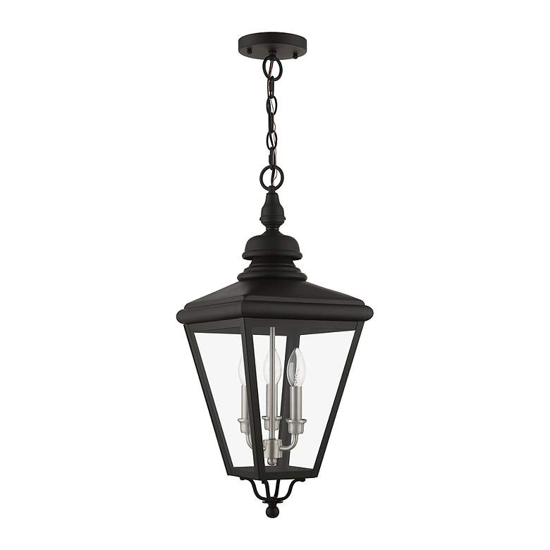 Image 3 3 Light Black Outdoor Large Pendant Lantern more views