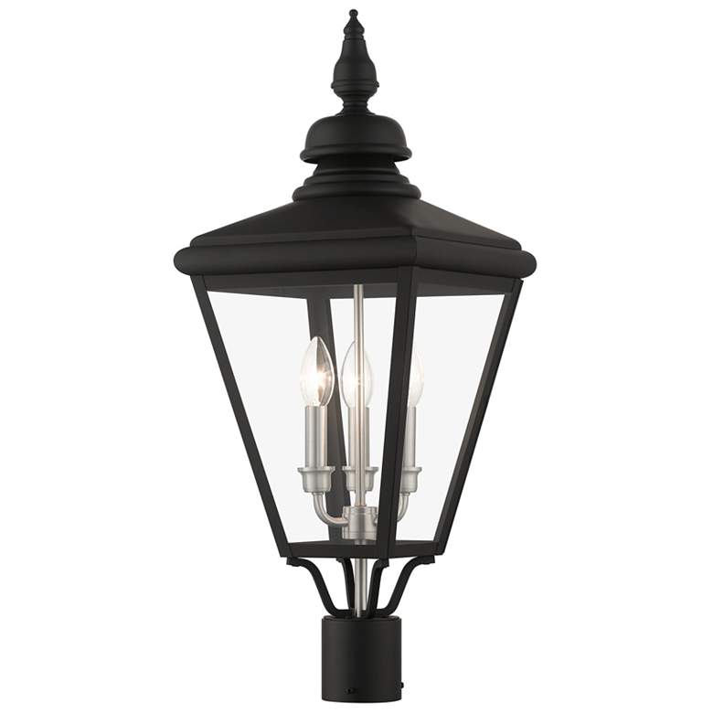 Image 1 3 Light Black Outdoor Large Post Top Lantern