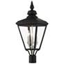 2_3 Light Black Outdoor Large Post Top Lantern