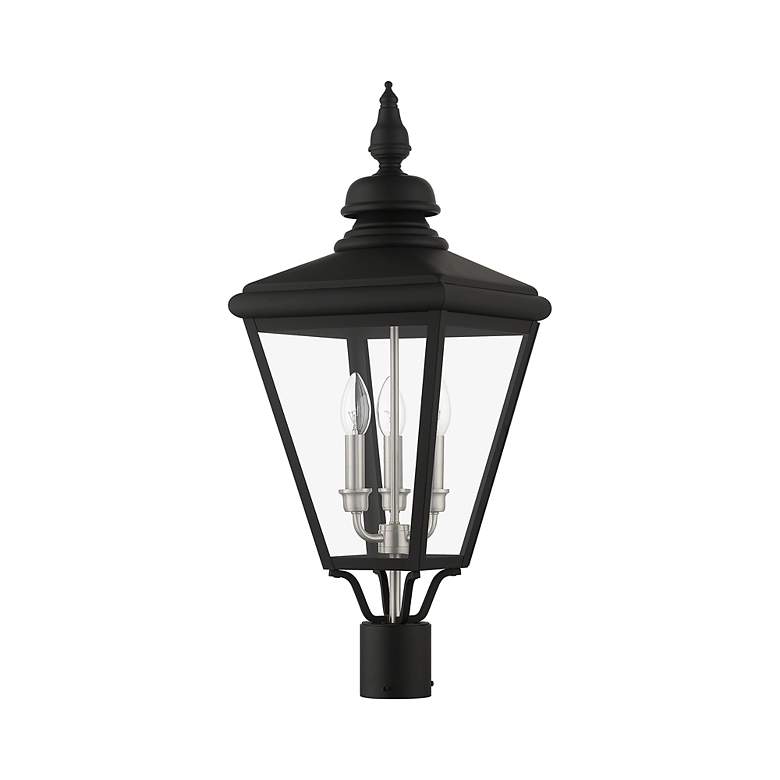 Image 3 3 Light Black Outdoor Large Post Top Lantern more views