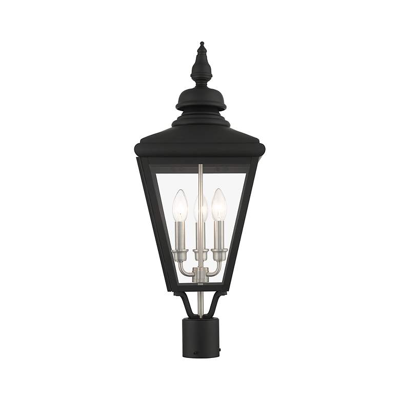 Image 5 3 Light Black Outdoor Large Post Top Lantern more views