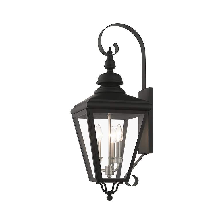 Image 6 3 Light Black Outdoor Large Wall Lantern more views