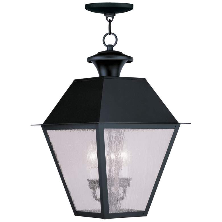 Image 1 3 Light Black Outdoor Pendant Lantern