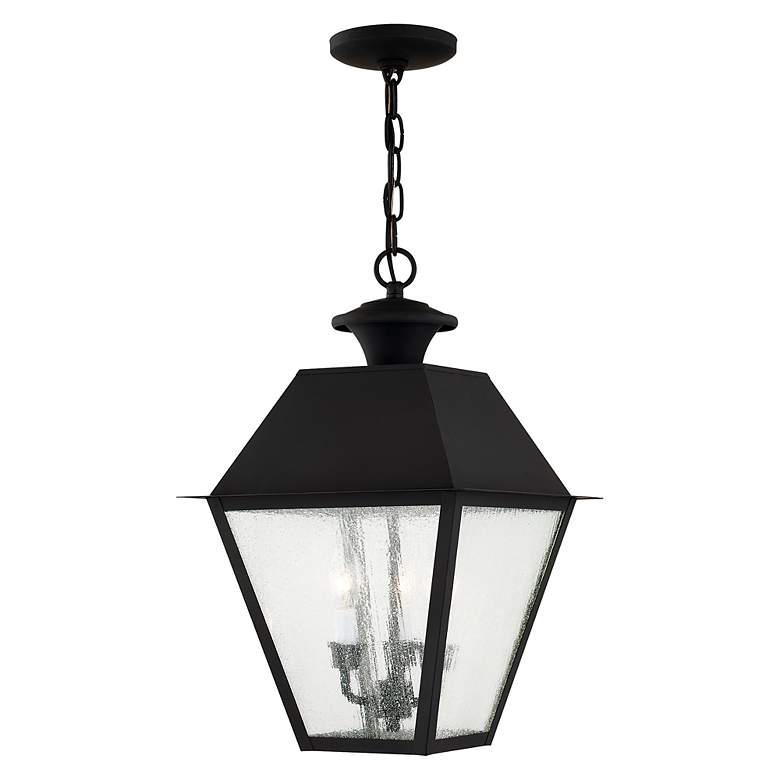 Image 5 3 Light Black Outdoor Pendant Lantern more views