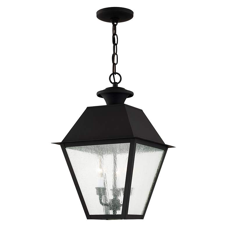 Image 7 3 Light Black Outdoor Pendant Lantern more views