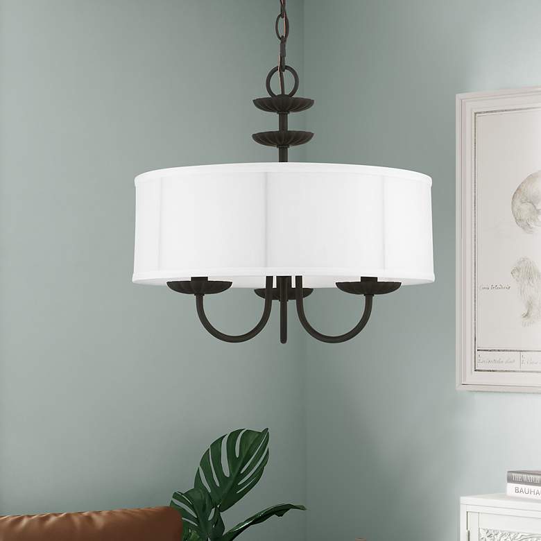 Image 1 3 Light Black Pendant Chandelier