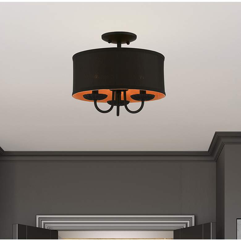Image 1 3 Light Black Semi-Flush Mount