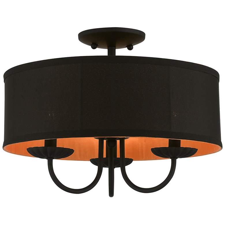 Image 3 3 Light Black Semi-Flush Mount