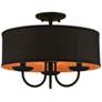 3_3 Light Black Semi-Flush Mount