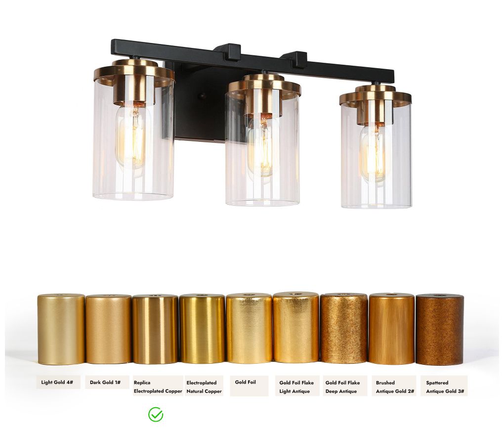 Image 4 3-Light Black Vanity Light more views