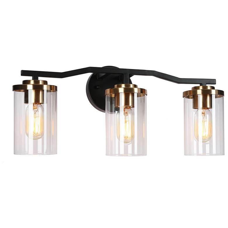 Image 1 3-Light Brass Gold Bathroom Vanity Light