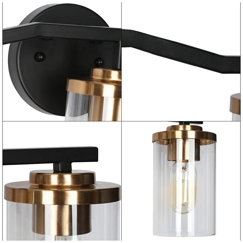 Image 3 3-Light Brass Gold Bathroom Vanity Light more views