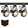 3-Light Bronze 12W LED Floating Canopy Track Kit