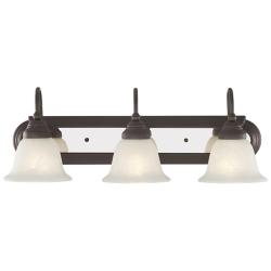 3 Light Bronze and Polished Chrome Bath Light