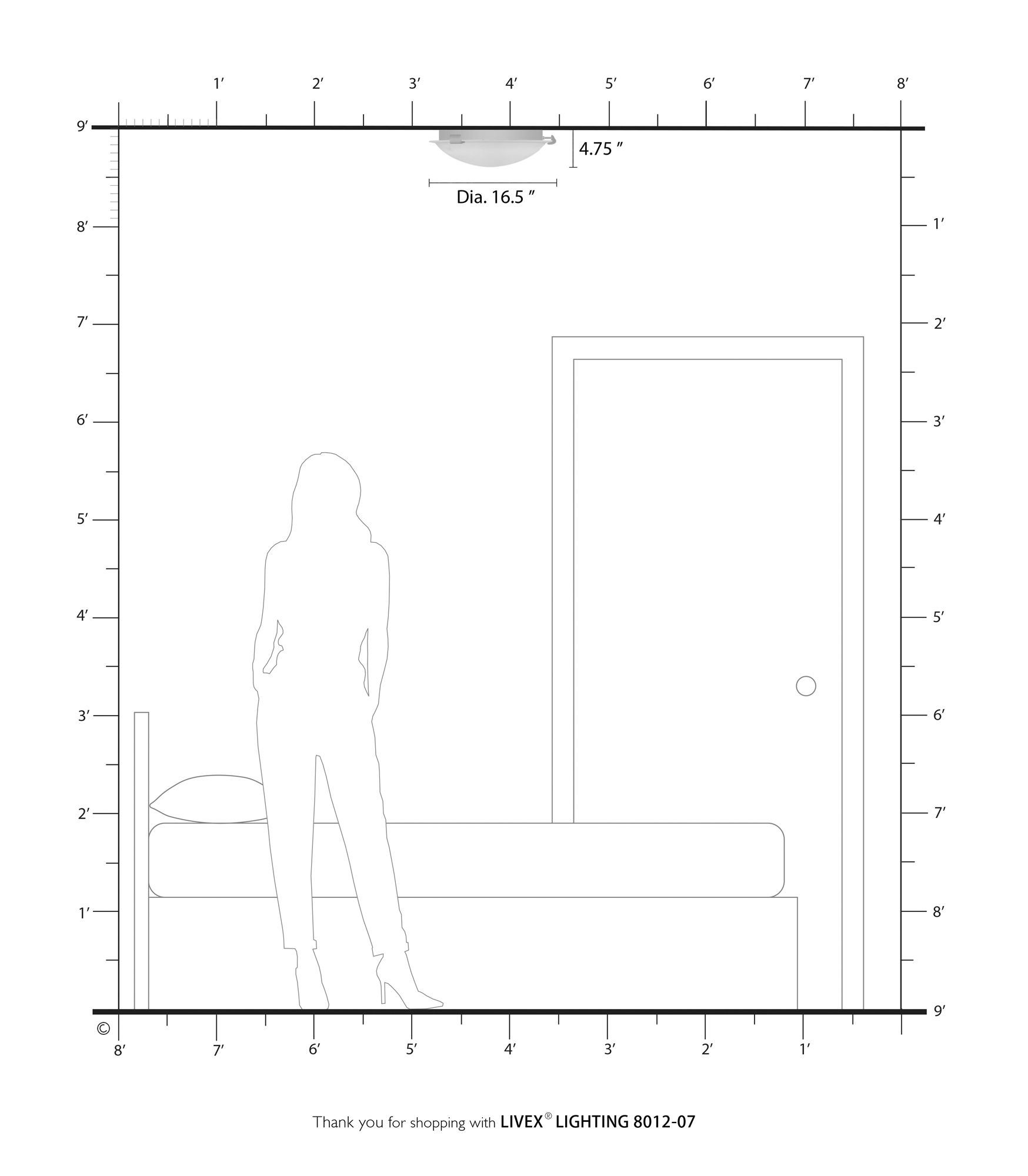 3 Light Bronze Ceiling Mount