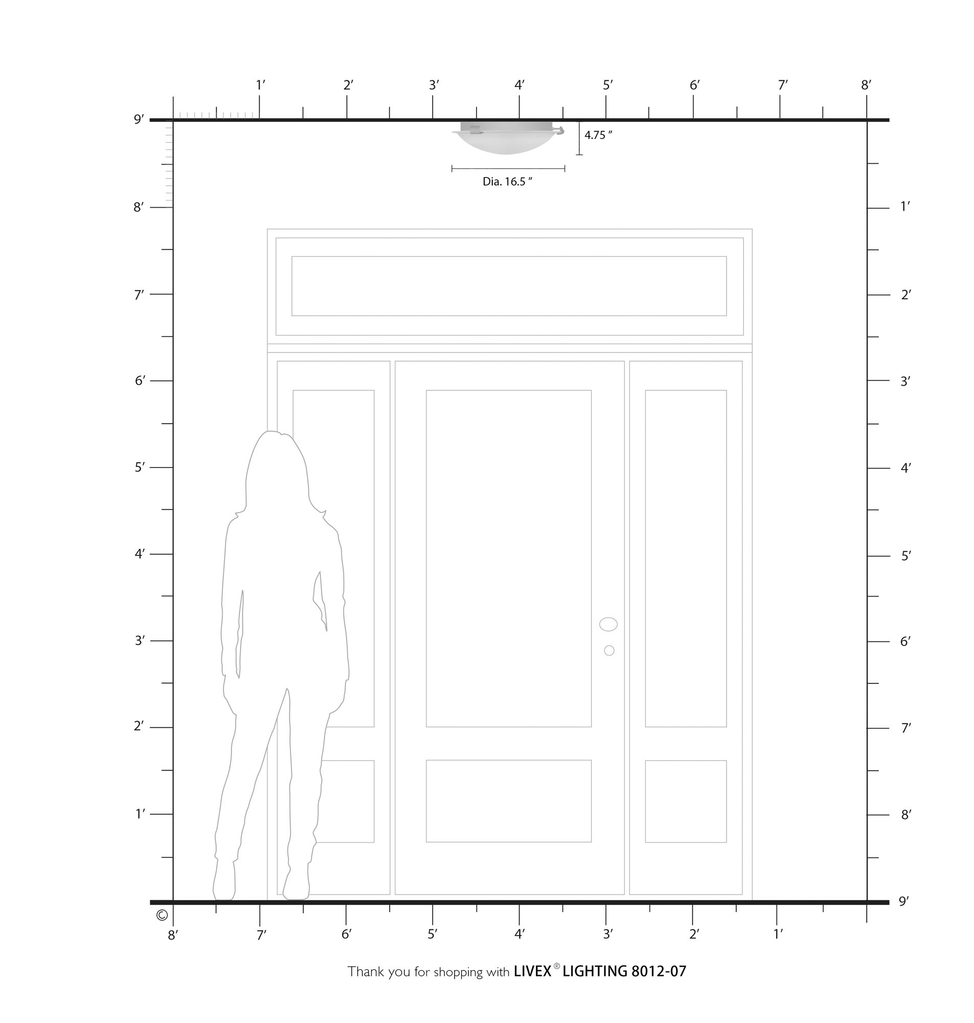 3 Light Bronze Ceiling Mount