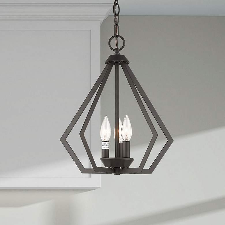 Image 1 3 Light Bronze Convertible Chandelier