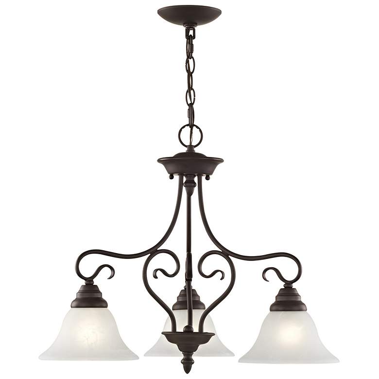 Image 2 3 Light Bronze Convertible Dinette Chandelier/Ceiling Mount